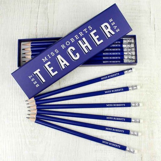 Personalised 12 pack HB Pencils  | Best Teacher