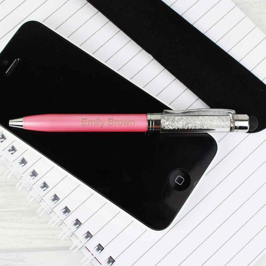 Personalised Pen | Pink Diamante