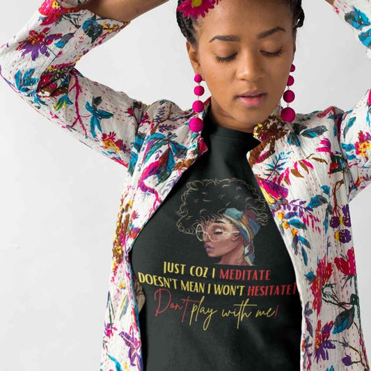Organic Cotton T Shirt | Women's | Meditate won't hesitate