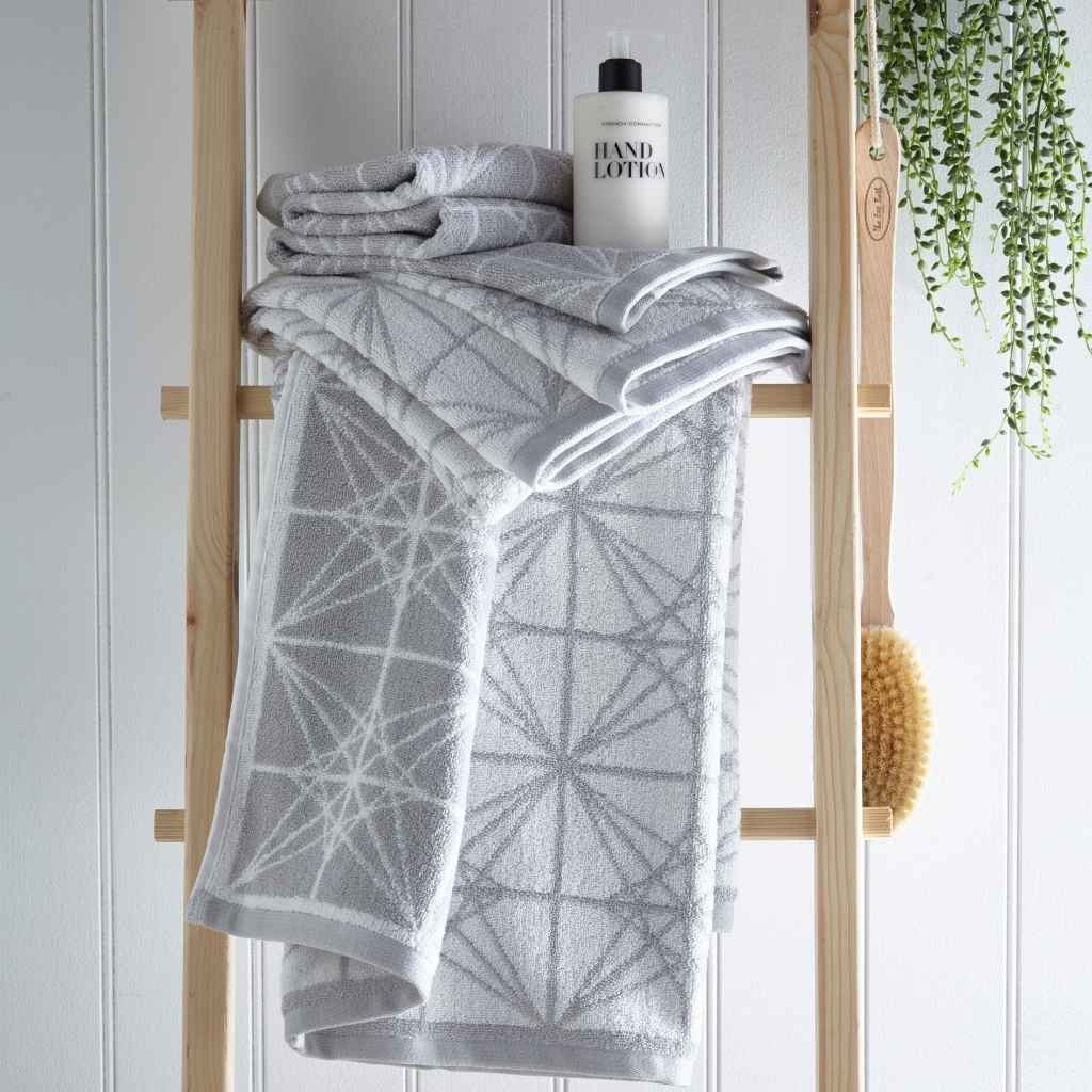 100% Cotton Towels | Glacier Design | Silver