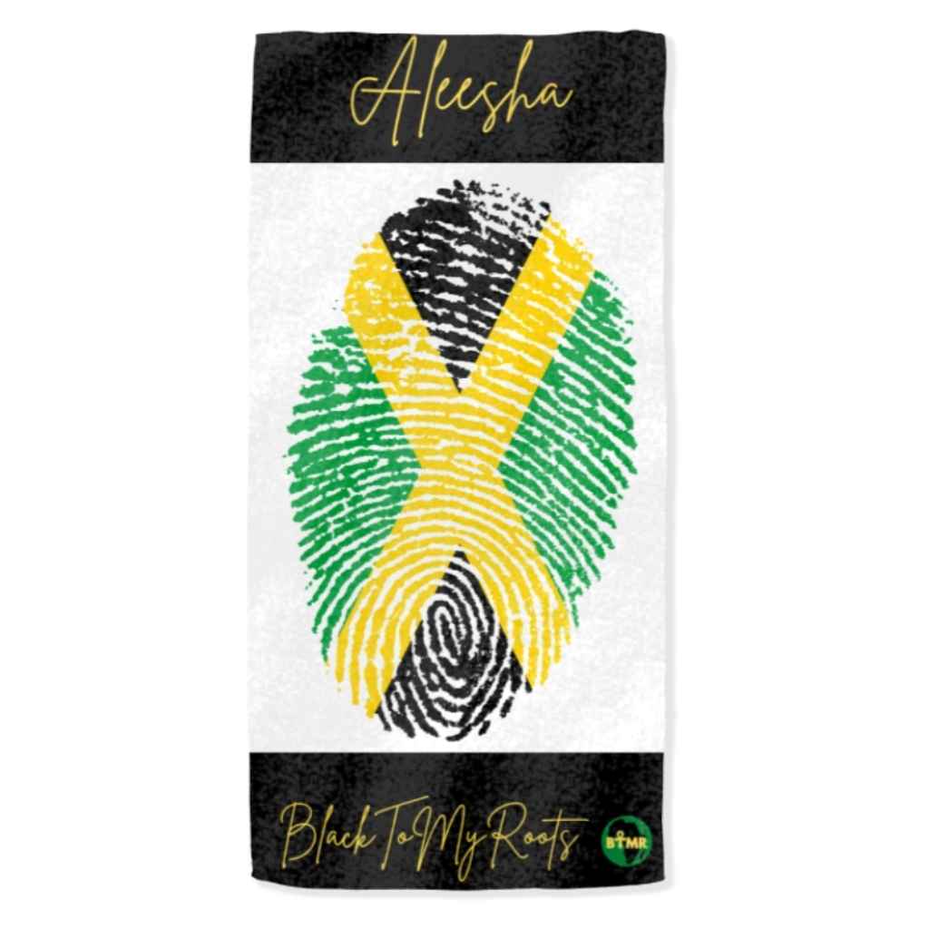 Personalised Jamaica Fingerprint Towels