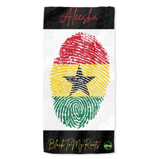 Personalised Ghana Fingerprint Towels