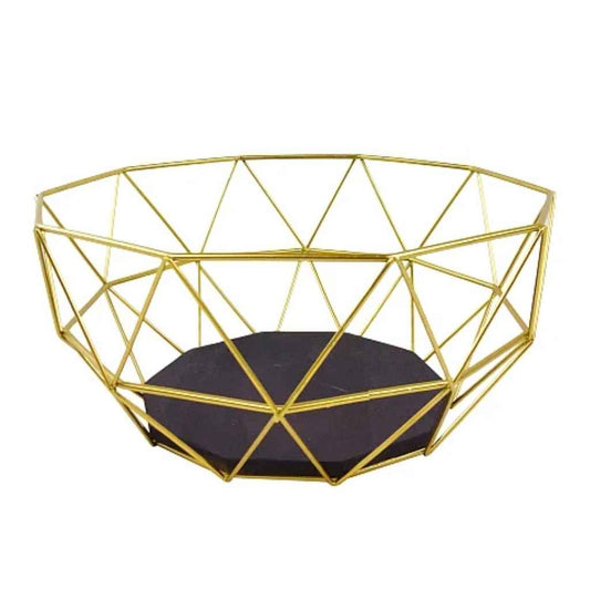 Bowl |  Gold Wire | Geometric Design