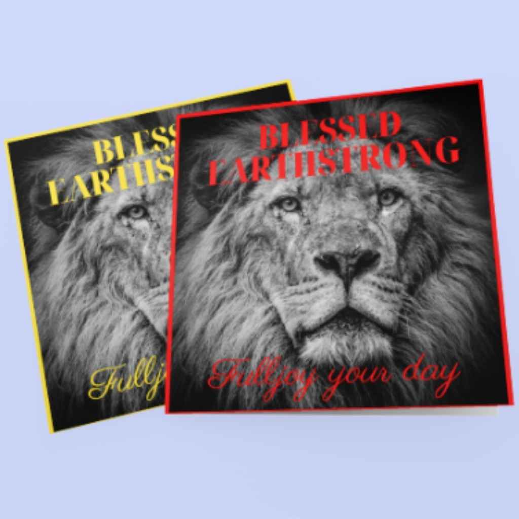 Birthday Cards | Square | Lion | Blessed Earthstrong