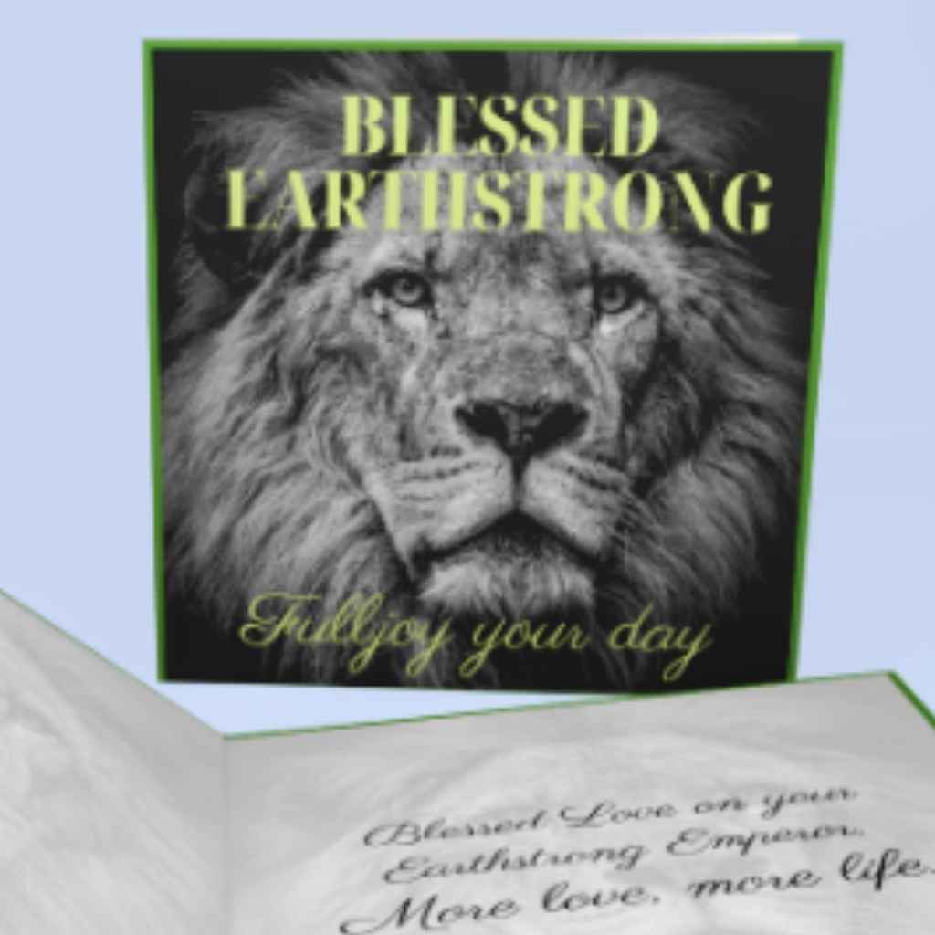 Birthday Cards | Square | Lion | Blessed Earthstrong