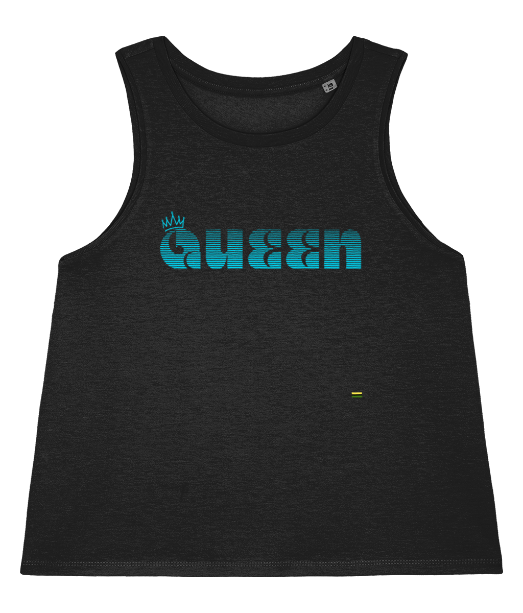 Queen Crown Organic Cotton Cropped Tank Top