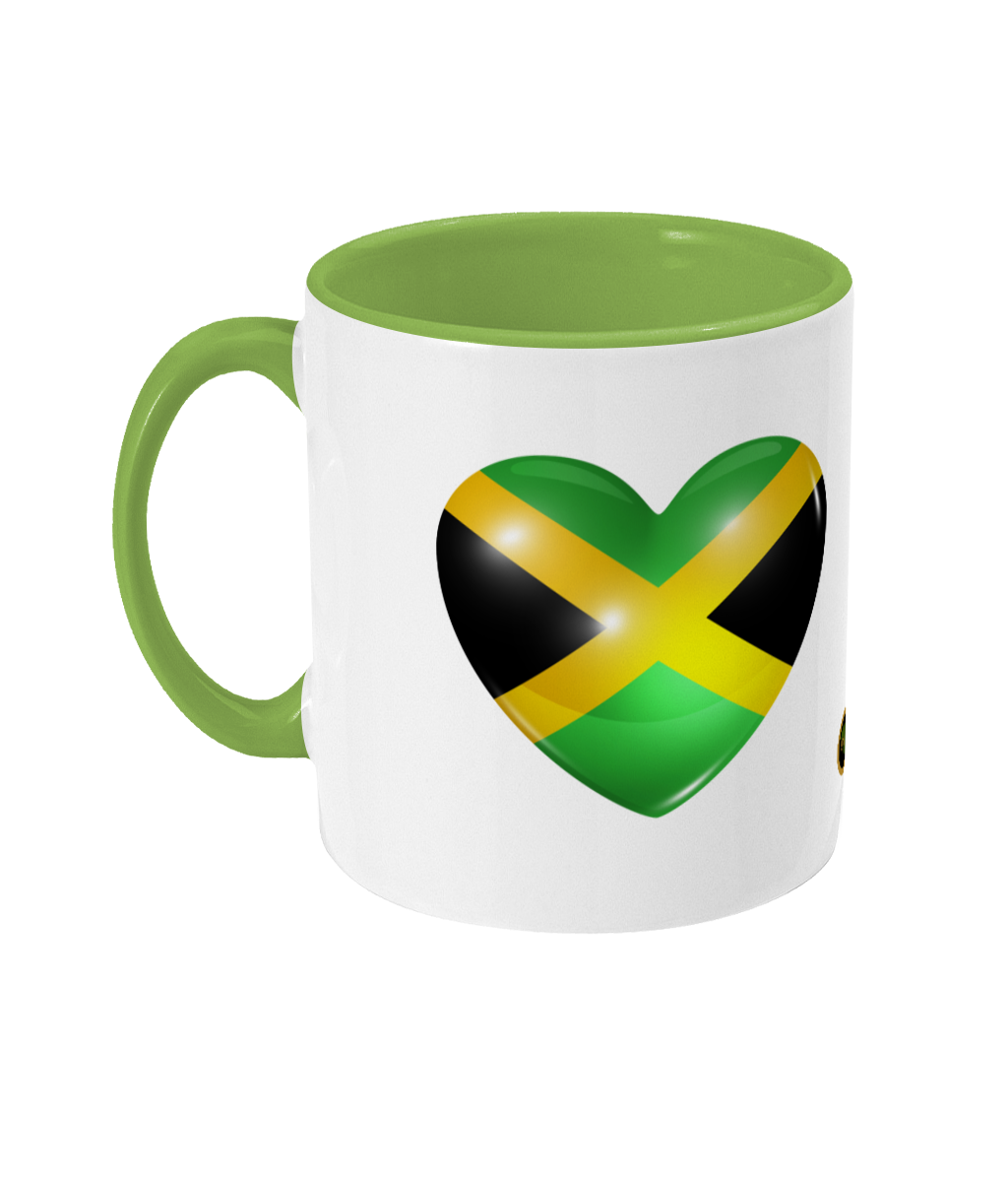 Jamaica Ghana Heart Mug