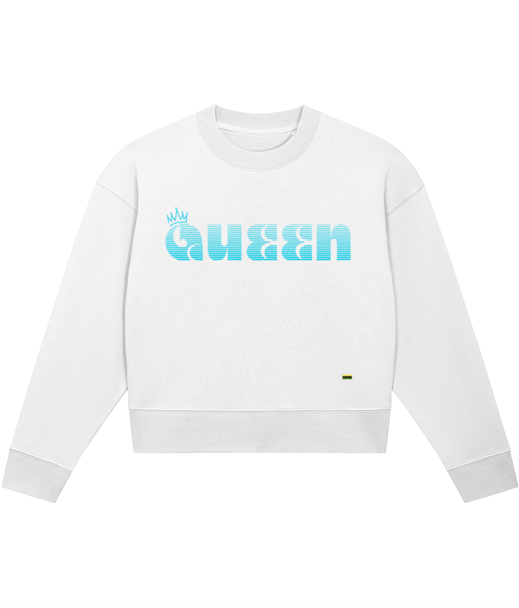Sustainable Eco Cropped Queen Crown Sweatshirt