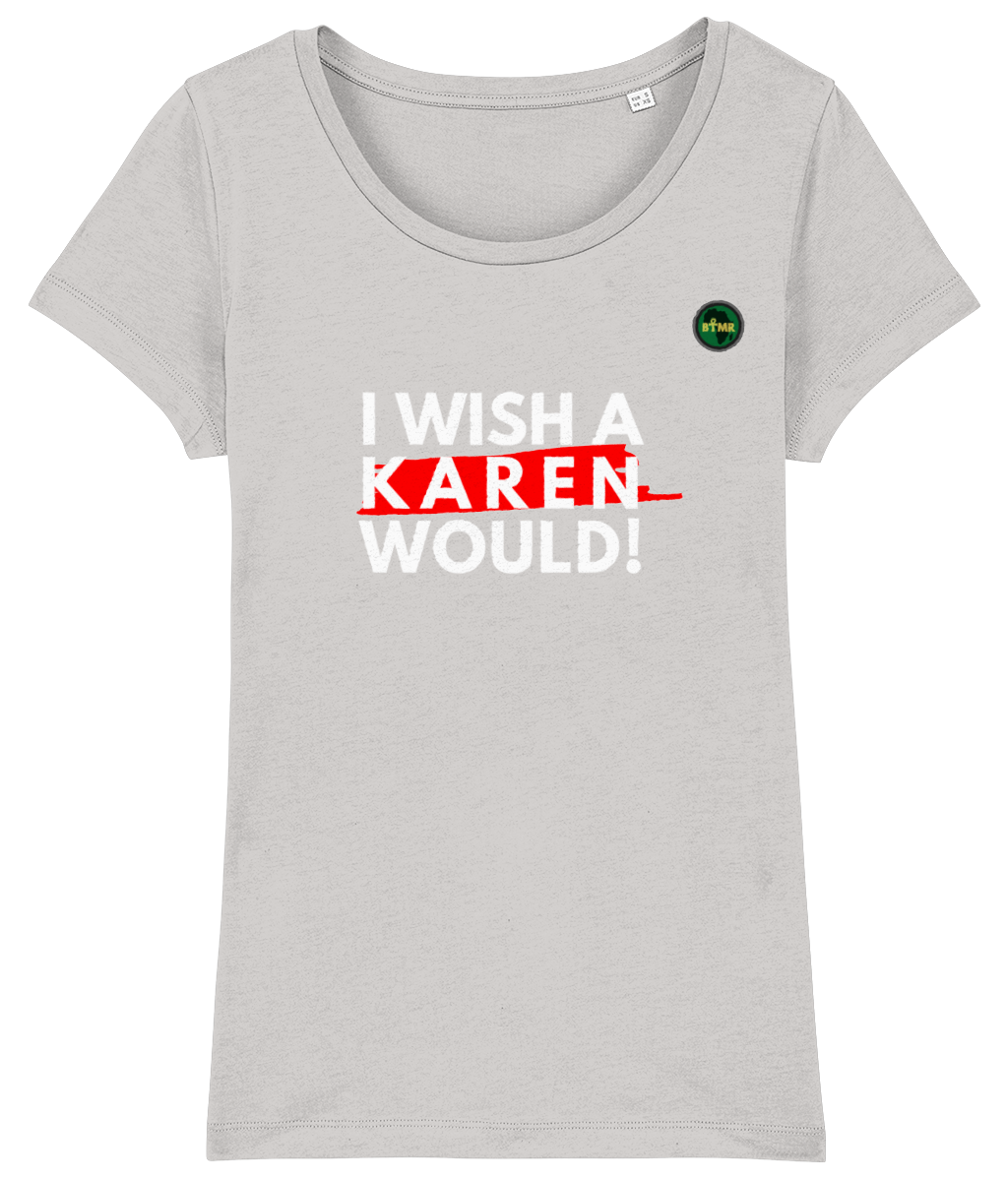 Scoop Neck Fitted T Shirt | Womens | Karen  - I Wish!
