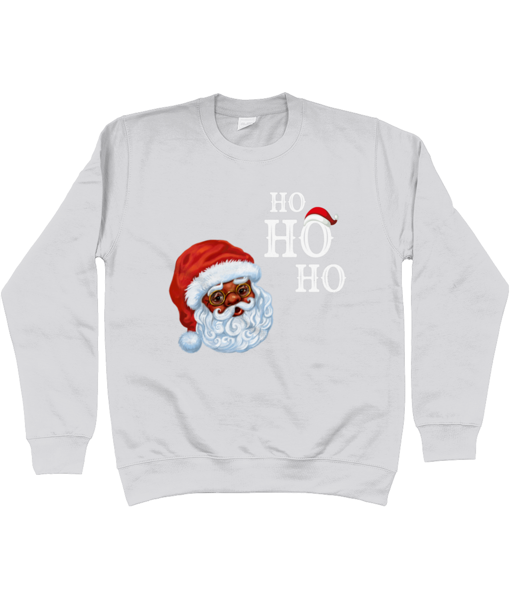 Black Santa Kids Sweater