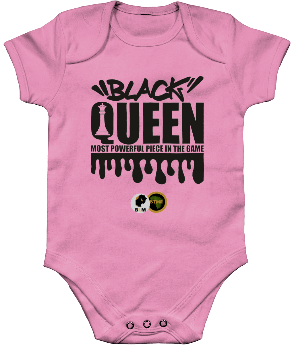BTMR BlackLikeMe Black Queen Organic Short Sleeve Baby Bodysuit