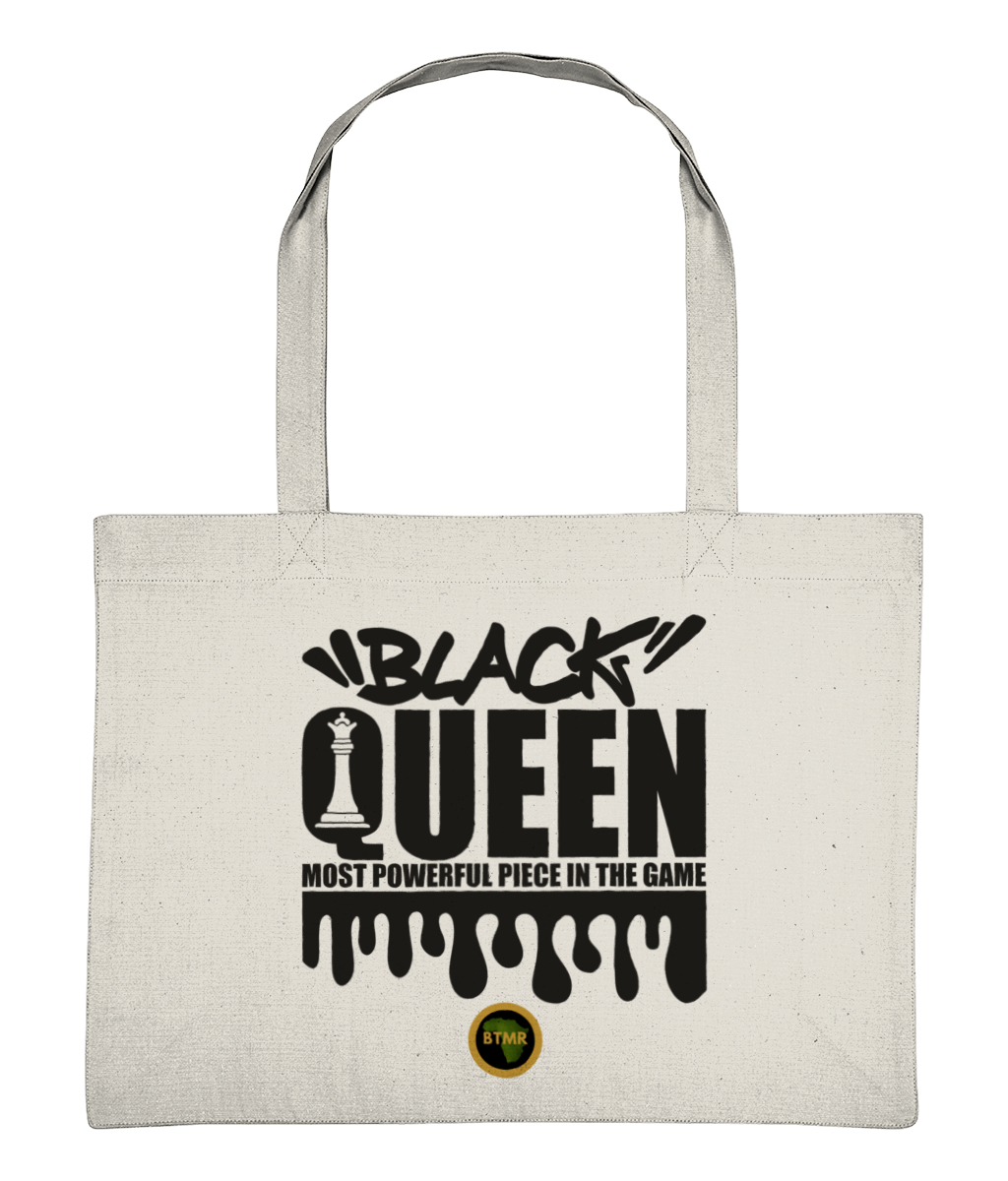 Large Shopping Bag - Black Queen Chess