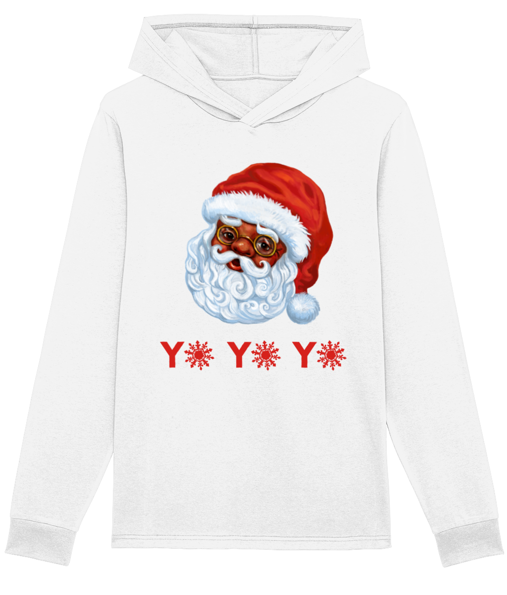 Lightweight Black Santa Christmas Hoodie | Yo Yo Yo