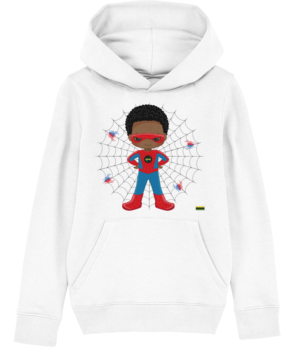 Black Superheroes | Spidey Superhero Web Organic Cotton Hoodie