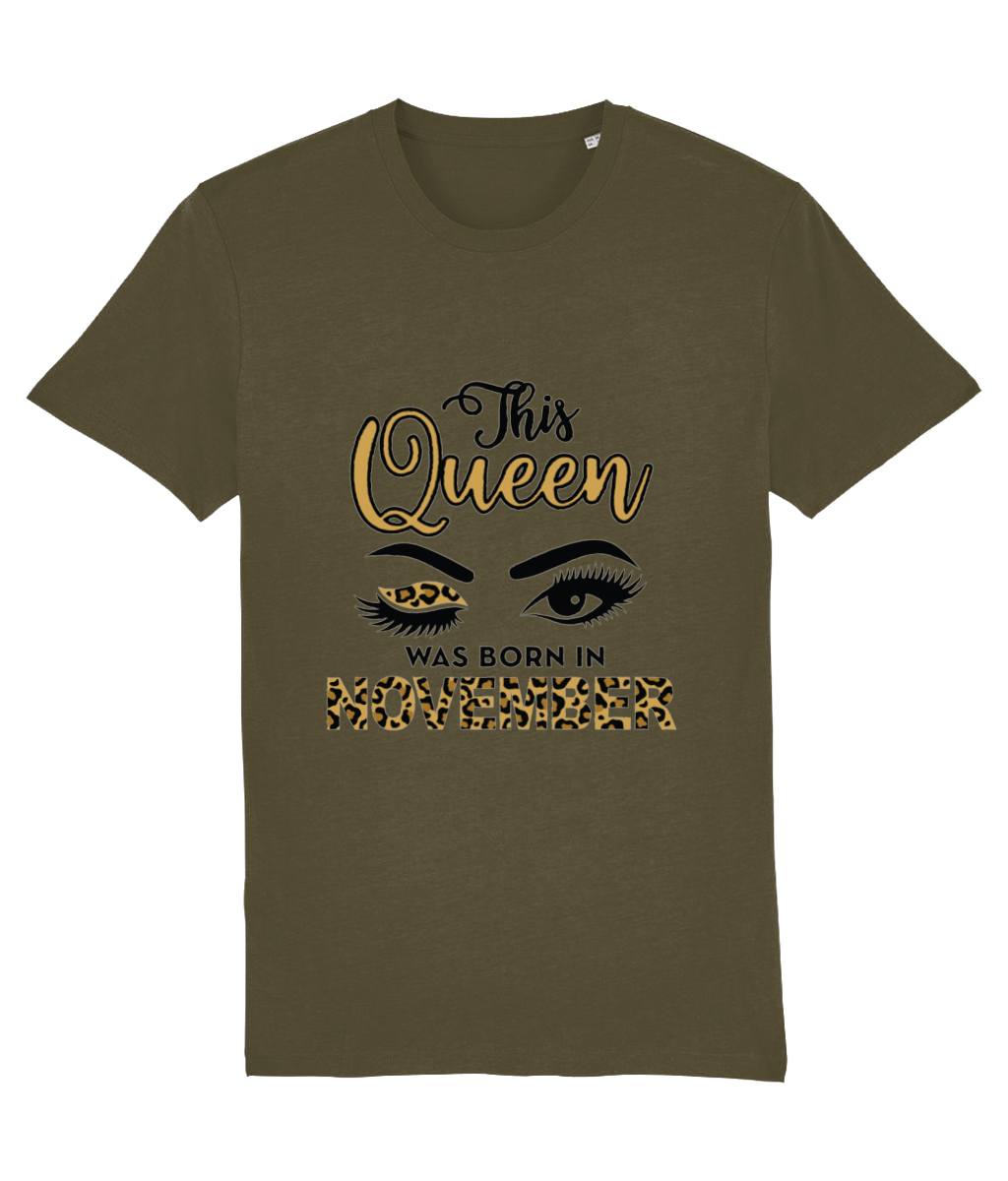 Organic Cotton T Shirt | Women | This Queen Was Born in ........