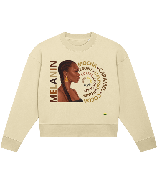 Sustainable Eco Melanin Girl Cropped Sweatshirt