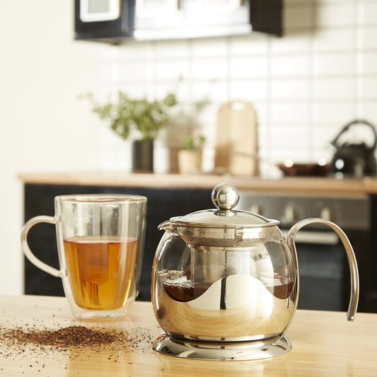 Teapot | Stainless Steel & Glass Infuser | 650ml