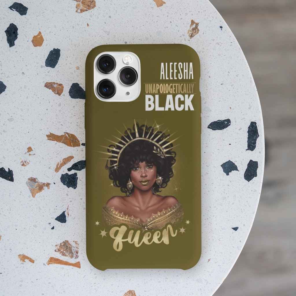Unapologetically Black Queen | Personalised Tough iPhone Cases | 12, 13 Pro