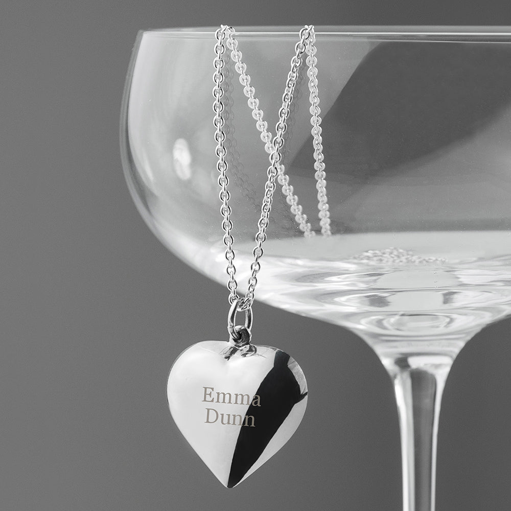Personalised Cherish Heart Necklace.