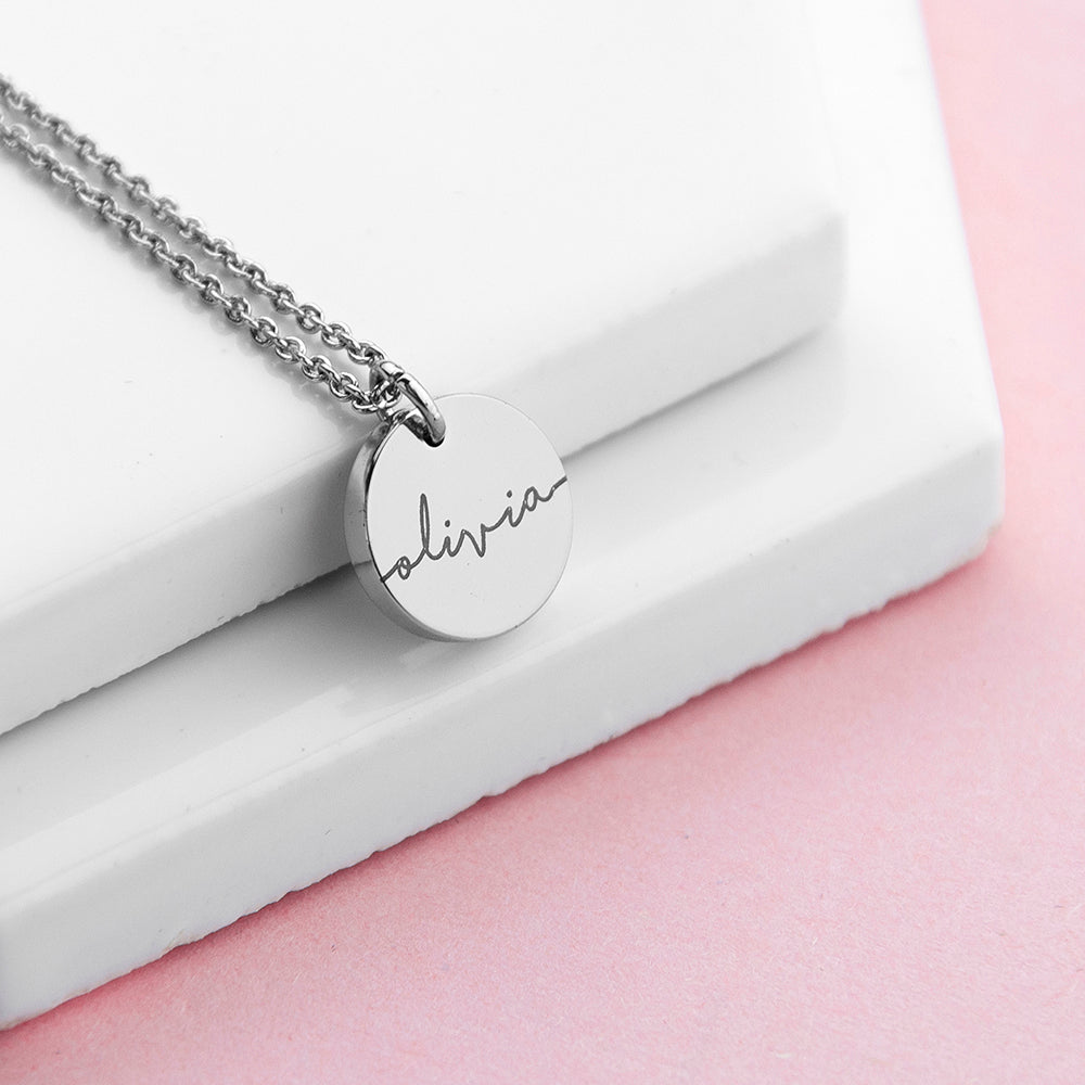 Personalised disc Necklace.