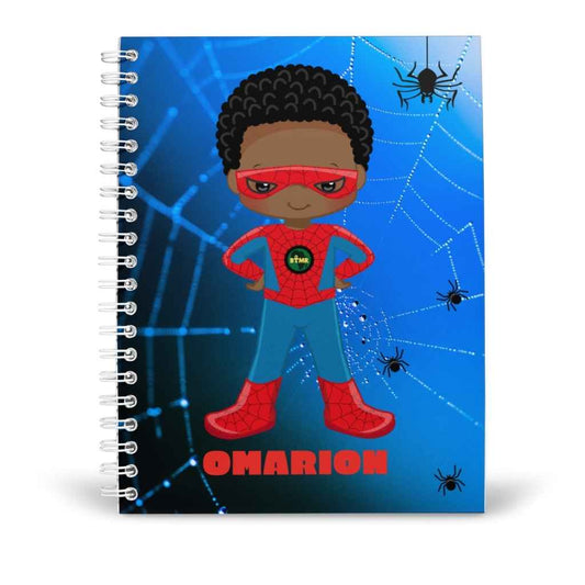 Personalised Spidey Superhero Web Notebook