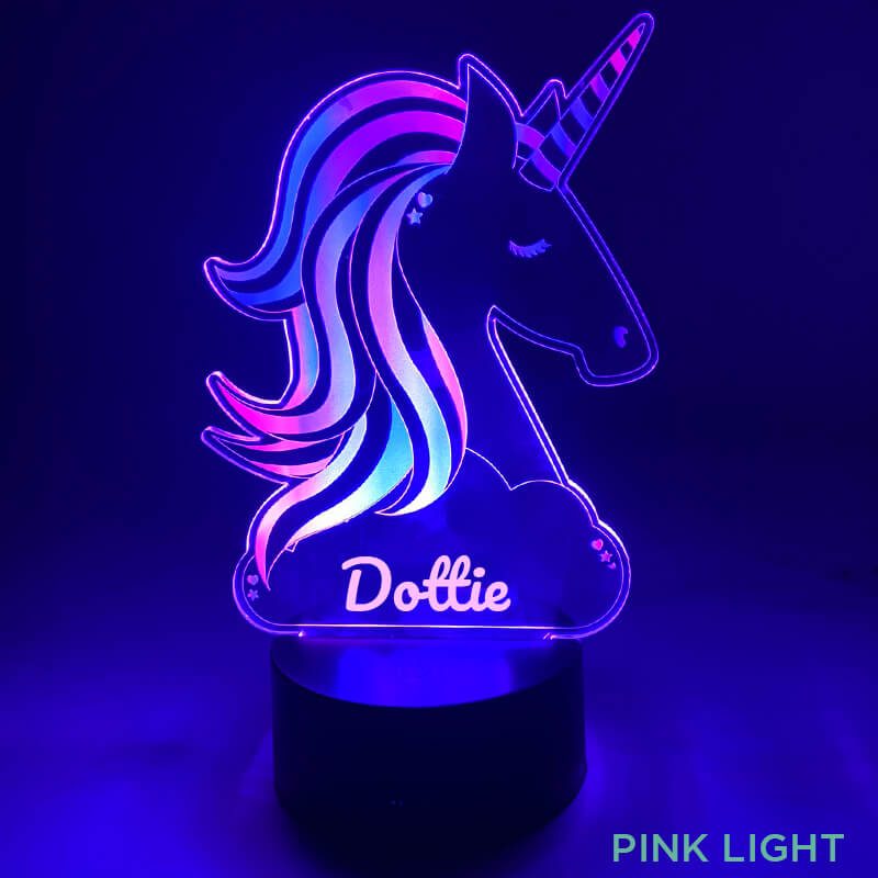 Personalised Unicorn LED Night Light | Kids