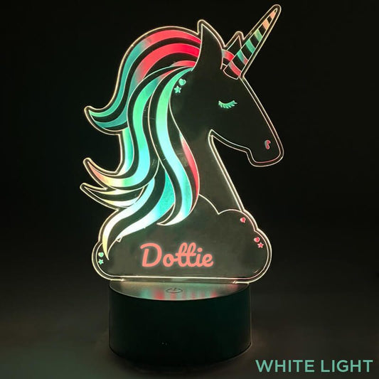 Personalised Unicorn LED Night Light | Kids